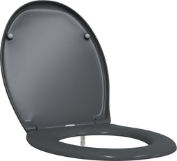 vidaXL - Snelsluit - Toiletbril - met - Soft - Close - Duroplast - in - Anthraciet