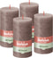 Bolsius - Rustieke Kaars - 4 Stuks - Taupe - 13cm