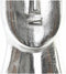 Vaas DKD Home Decor 17 x 16 x 36 cm Gezicht Zilverkleurig Aluminium Modern