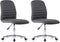 vidaXL - Eetkamerstoelen - 2 - st - stof - donkergrijs