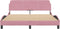 vidaXL - Bedframe - met - hoofdeinde - zonder - matras - 160x200 - cm - fluweel - roze