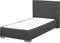 PRESIDENT - Boxspringbed - Donkergrijs - 90 x 200 cm - Polyester