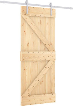 vidaXL - Schuifdeur - met - beslag - 80x210 - cm - massief - grenenhout