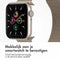imoshion Milanees magnetisch bandje - Geschikt voor Apple Watch 1, 2, 3, 4, 5, 6, 7, 8, 9, 10 (42 mm), SE - 38/40/41 mm - Sterrenlicht - M