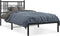 vidaXL - Bedframe - met - hoofdbord - metaal - zwart - 100x200 - cm