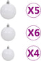 vidaXL - Kunstkerstboom - met - verlichting - en - kerstballen - 150 - cm - PVC - wit