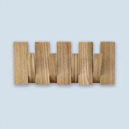 Urban State wandkapstok - handgemaakt - 4 haken - essenhout (2025)
