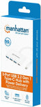 Manhattan 168434 - USB 3.1 Gen 1-hub - 3x USB-A + USB-C PD 100W - Wit