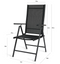 Lifa Garden Set van 2 Aluminium Tuinstoelen – Verstelbaar – max. 120 kg – 69 x 56 x 106 cm – Zwart
