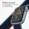 imoshion Nylon⁺ bandje - Geschikt voor Apple Watch 1, 2, 3, 4, 5, 6, 7, 8, 9, 10, SE, Ultra (2) - 44/45/46/49 mm - Donkerblauw - One Size