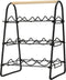 Metalen wijnflessen rek/wijnrek voor 9 flessen 33 x 29 x 46 cm - Wijnfles houder