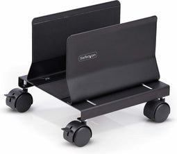 StarTech.com CPU Houder op Wielen - Verrijdbare Computer Beugel - Max Draagvermogen 21kg - Verstelbare Breedte 132-220mm - Zwart