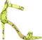 GUESS Kahlua2 - Dames Sandalen met Hak - Neongele Slangenprint - Geel - Maat 36