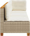 vidaXL - Tuinbank - 3-zits - met - kussens - poly - rattan - beige