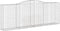 vidaXL - Schanskorven - 3 - st - gewelfd - 400x50x140/160 - cm - ijzer