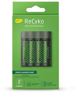 GP ReCyko M451 - Batterijlader - Snelladen 2 AA in 2 uur - Inclusief 4 AA 2600mAh (4 stuks)