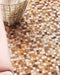TORUL - Patchwork vloerkleed - Lichtbeige - 160 x 230 cm - Koeienhuid leer