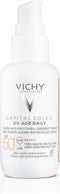 Vichy Capital Soleil UV-Age Daily SPF50+ Getint - Zonnefluide Dagelijkse Bescherming - Gezicht - iacinamide (Vitamine B3) en Peptiden - 40ml