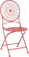 SCARIO - Tuinstoelen set van 2 - Rood - IJzer