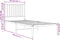 vidaXL - Bedframe - met - hoofdbord - metaal - zwart - 75x190 - cm