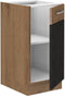 ROCK onderkast - Melamine met lancelot eiken en matera grijs decor - 1 deur - L40 x H82 cm