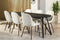 Furntastik Eetkamertafel Almeria ovaal, 220x100 cm, zwart