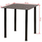 vidaXL - Eetkamerset - tafel - en - stoel - zwart - 5-delig