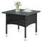 Woltu Tuin Tafel Rattan Look Zwart 50 x 50 x 45,5 cm