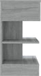 vidaXL - Nachtkastje - 40x35x65 - cm - bewerkt - hout - grijs - sonoma - eikenkleurig