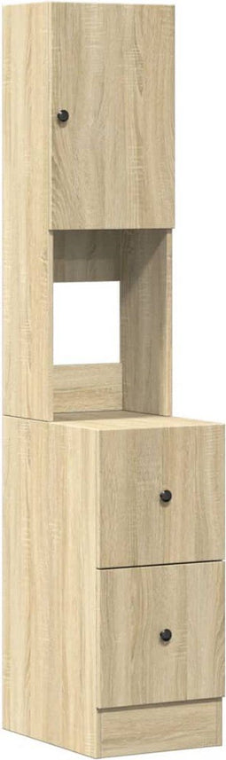 vidaXL - Keukenkast - 35x50x180 - cm - bewerkt - hout - sonoma - eikenkleurig