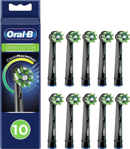 Oral B Cross Action CleanMaximiser opzetborstels - 10 stuks -Zwart