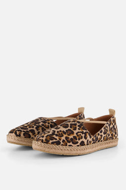 Tamaris Leopard Espadrilles - Dames - Leer - Bruin - Maat 39