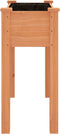 vidaXL - Plantenbak - met - voering - 71x37x76 - cm - massief - vurenhout - bruin