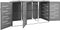 vidaXL - Containerberging - driedubbel - 207x77,5x112,5 - cm - roestvrij - staal