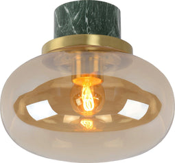 Lucide LORENA - Plafonnière IP44 - Ø 23 cm - Amber