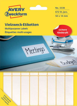 Avery Zweckform - Etiket az 3336 50x14mm wit 672 stuks