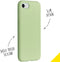 Accezz Liquid Silicone Backcover iPhone SE (2022 / 2020) / 8 / 7 - Schokabsorberend - Groen