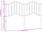 vidaXL - Hoofdbord - 140 - cm - metaal - wit