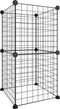 vidaXL - Huisdierenkooi - met - deur - 28 - panelen - 35x35 - cm - staal - zwart