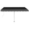 vidaXL - Luifel - vrijstaand - automatisch - 450x300 - cm - antracietkleurig