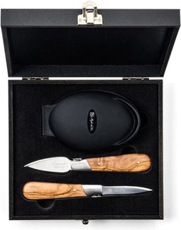 Laguiole Style de Vie - Luxury Line - Oestermes giftset 2-delig - Olijfhout