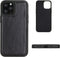 NorthLife - Geschikt voor iPhone 12 / Geschikt voor iPhone 12 Pro - Leren Backcover hoes - Zwart