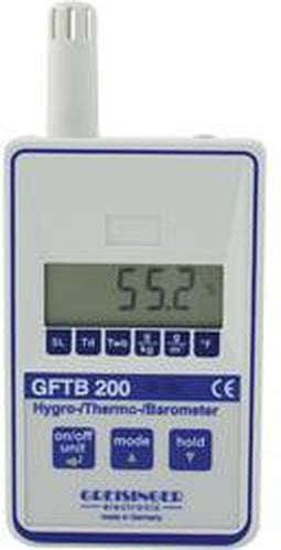 Greisinger GFTB 200 Luchtvochtigheidsmeter (hygrometer) 0 % Hrel 100 % Hrel Dauwpunt/schimmel waarschuwingsweergave