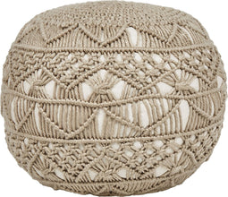 AADHI - Buitenpoef - Beige - 50 x 50 cm - Synthetisch materiaal