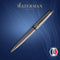 Waterman Expert Balpen | Metallic zilveren lak met rutheniumdetails | Medium punt | Blauwe inkt | Met geschenkverpakking