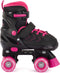 Aventuri Verstelbare Rolschaatsen - Semi-softboot - Verstelbaar Maat 35-38 (M) - Voor Meisjes - Zwart/Roze