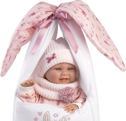 Llorens full body babypop meisje Nica met draagtas en speen 40 cm