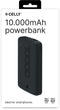 Celly PBE10000EVOBK - Powerbank - 10.000mAh - 1x USB-A en 1x USB-C