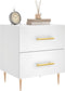 vidaXL - Nachtkastjes - 2 - st - 40x35x47,5 - cm - bewerkt - hout - wit