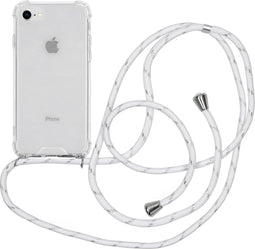 iMoshion Hoesje Geschikt voor iPhone SE (2022) / SE (2020) / 8 / 7 Hoesje Met Koord - iMoshion Backcover met koord - Transparant